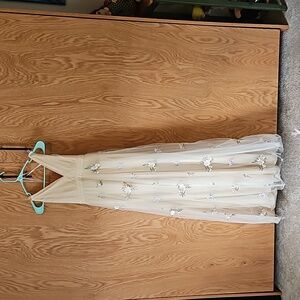 Lulus Lorenzo Beige Embroidered Maxi Dress